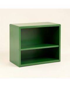 Linden Bluff Low Bookcase - Green (synthetic illustration; no displayed measurements)