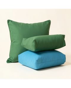 Lemongrass Indoor/Outdoor , Removable Cover Pillow , Large & 1 Lumbar Pillow (synthetic illustration; no displayed measurements)