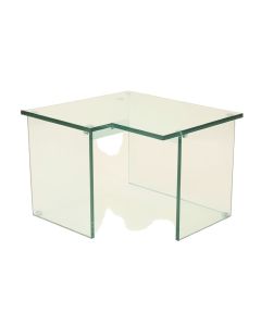 Clarington Glass L-Shape Desk (synthetic illustration; no displayed measurements)