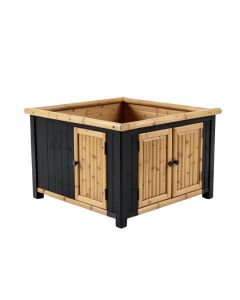 Dune Edge Empty Furniture-Style Litter Enclosure - Black (synthetic illustration; no displayed measurements)