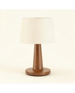 16 '' Light Brown Bedside Table Lamp (synthetic illustration; no displayed measurements)