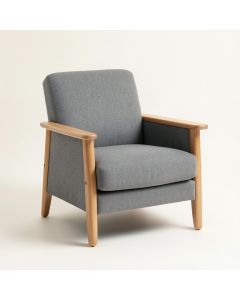Bay Crossing Upholstered Armchair - Gray (synthetic illustration; no displayed measurements)