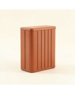 Slate Bluff Narrow Outdoor Storage Bench - Terracotta (synthetic illustration; no displayed measurements)