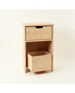 Stone Brook Freestanding Pull-Out Hamper Cabinet - Beige (synthetic illustration; no displayed measurements)