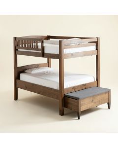 Shyann Staircase Twin Over Full Bunk Bed With Trundle (synthetic illustration; no displayed measurements)