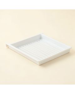 Juniper Field Empty Under-Desk Cable Tray - White (synthetic illustration; no displayed measurements)