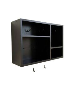 Hill Branch Wall-Mounted Entryway Organizer Shelf - Black