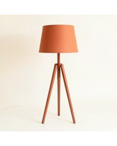 Olive Bluff Floor Lamp With A Plain Fabric Shade - Terracotta (synthetic illustration; no displayed measurements)