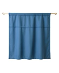 Linden Crossing Shower Curtain Hanging Flat From A Plain Rod - Blue (synthetic illustration; no displayed measurements)