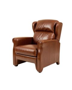 Deandra 34.6 '' Wide Genuine Leather Manual Wing Chair Recliner