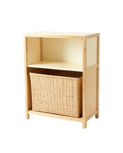 Pine Brook Freestanding Pull-Out Hamper Cabinet - Cream (synthetic illustration; no displayed measurements)