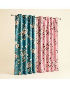 Dorcia Jasmine Floral Max Blackout Thermal Grommet Curtain Panels (synthetic illustration; no displayed measurements)