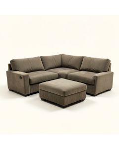 Brás 194 '' Wide Microfiber/Microsuede Reversible Down Cushion Modular Corner Sectional With Ottoman (synthetic illustration; no displayed measurements)