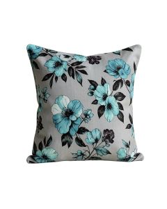 Adaliz Fleurs Turquoise Throw Pillow