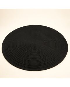 Hazel Branch Round Area Rug - Black (synthetic illustration; no displayed measurements)