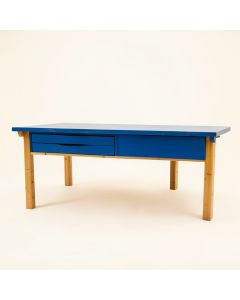 Cedar Bend Empty Workshop Workbench - Blue (synthetic illustration; no displayed measurements)