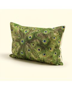 Peacock Lumbar Pillow (synthetic illustration; no displayed measurements)