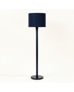 Hazel Canyon Floor Lamp With A Plain Fabric Shade - Navy (synthetic illustration; no displayed measurements)
