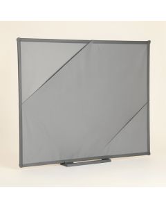 Designer Cut Gray 135 '' Diagonal Portable Projection Screen (synthetic illustration; no displayed measurements)