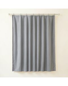 Brook Edge Shower Curtain Hanging Flat From A Plain Rod - Gray (synthetic illustration; no displayed measurements)