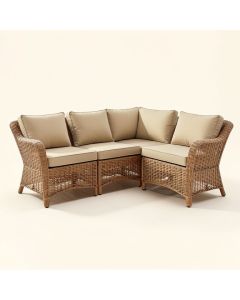 Glouster 3 Piece Rattan Seating Group With Cushions (synthetic illustration; no displayed measurements)