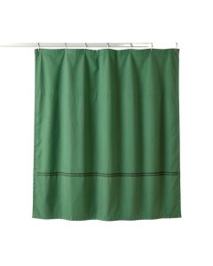 Sage Brook Shower Curtain Hanging Flat From A Plain Rod - Green (synthetic illustration; no displayed measurements)