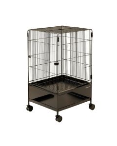 Fiscus 52.5 '' Steel Flat Top Travel Bird Cage With Wheels