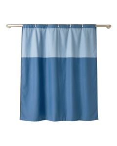 Stone Branch Shower Curtain Hanging Flat From A Plain Rod - Blue (synthetic illustration; no displayed measurements)