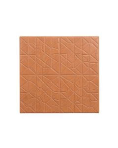 Laurel Branch Uninstalled Square Decorative Tile - Terracotta