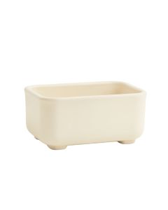 Reed Bluff Empty Railing Planter With Integral Brackets - Cream