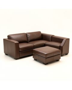 Giuliana 104 '' Wide Faux Leather Reversible Sofa & Chaise With Ottoman (synthetic illustration; no displayed measurements)
