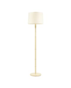 Meadow Bridge Floor Lamp With A Plain Fabric Shade - Cream (synthetic illustration; no displayed measurements)