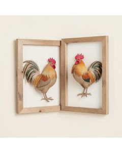 2 Piece Burlap Rooster Wall Décor Set (synthetic illustration; no displayed measurements)