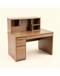 Prattsburgh Reversible L-Shape Writing Desk With Hutch (synthetic illustration; no displayed measurements)