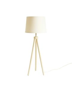 Juniper Bridge Floor Lamp With A Plain Fabric Shade - Cream (synthetic illustration; no displayed measurements)