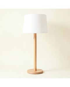 Hazel Dale Floor Lamp With A Plain Fabric Shade - White (synthetic illustration; no displayed measurements)