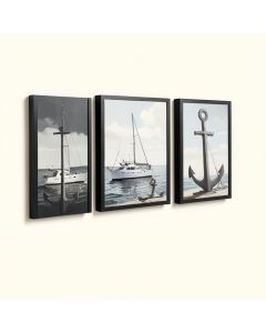 Painting Yachts And Anchors Wall Décor (synthetic illustration; no displayed measurements)