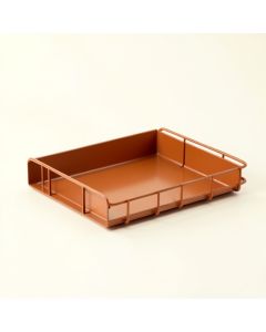 Willow Bluff Empty Under-Desk Cable Tray - Terracotta (synthetic illustration; no displayed measurements)