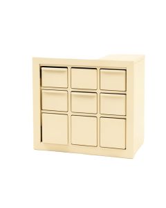 Willow Bridge Small-Parts Storage Drawer Cabinet - Ivory (synthetic illustration; no displayed measurements)