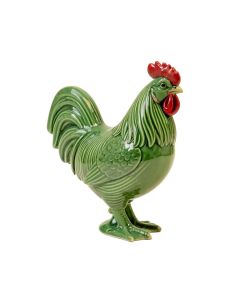 Magnhild Striped Rooster Figurine