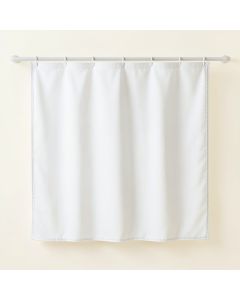 Summit Canyon Shower Curtain Hanging Flat From A Plain Rod - White (synthetic illustration; no displayed measurements)