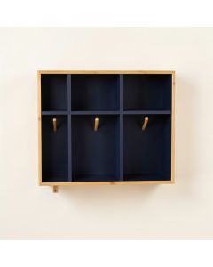 Linden Brook Wall-Mounted Entryway Organizer Shelf - Navy (synthetic illustration; no displayed measurements)