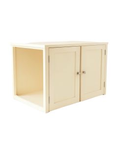 Shore Crest Empty Furniture-Style Litter Enclosure - Cream (synthetic illustration; no displayed measurements)