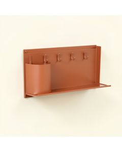 Bay Bluff Wall-Mounted Entryway Organizer Shelf - Terracotta (synthetic illustration; no displayed measurements)