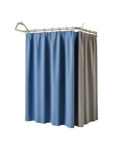 Ships Wheel Stall Shower Curtain Single + Hooks (synthetic illustration; no displayed measurements)