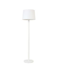 Bay Dell Floor Lamp With A Plain Fabric Shade - White
