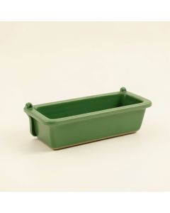 Summit Crossing Empty Railing Planter With Integral Brackets - Green (synthetic illustration; no displayed measurements)