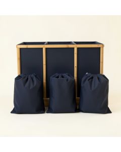 Rowan Dell Laundry Sorting Station With Plain Removable Bags - Navy (synthetic illustration; no displayed measurements)