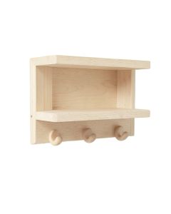 Birch Crossing Wall-Mounted Entryway Organizer Shelf - Ivory (synthetic illustration; no displayed measurements)