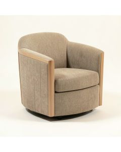 Anstett 30.5 '' Wide Polyester Swivel Barrel Chair (synthetic illustration; no displayed measurements)